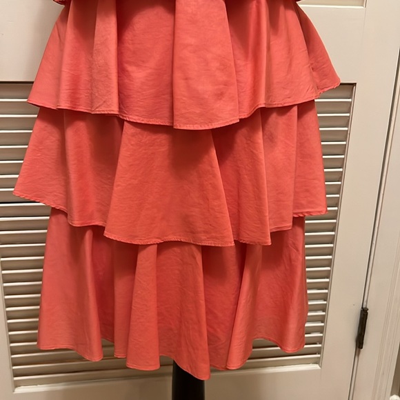 SL Fashions Tiered Dress in Tangerine, Size 8 - Picture 5 of 16